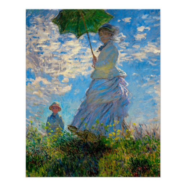 Póster Mulher Monet Guarda-Sol Impressionismo (Frente)