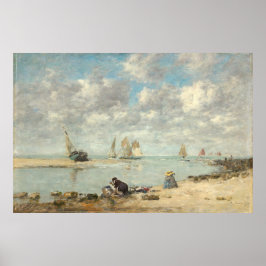 Poster Mulher-mulher perto de Trouville, Eugène Boudin Fi