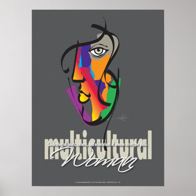 Poster Mulher multicultural (Frente)
