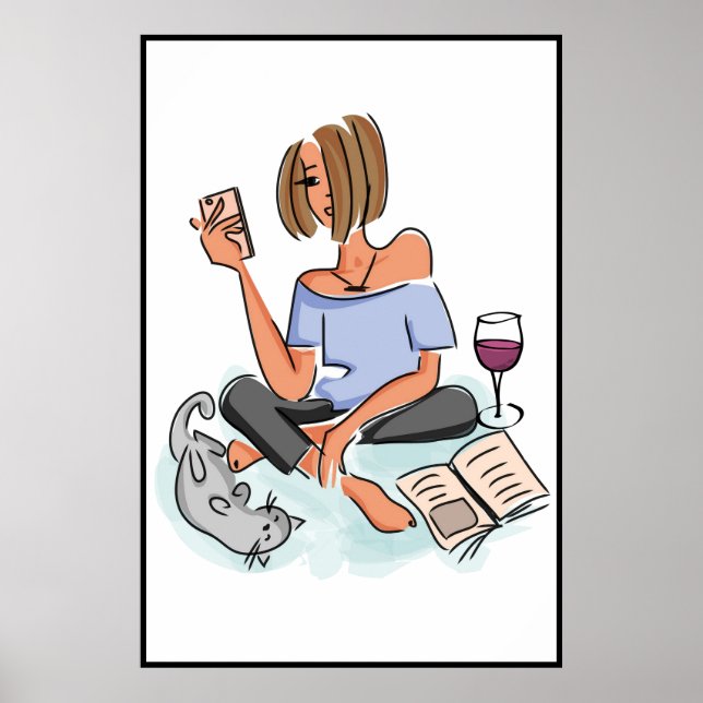 Poster Mulher Multitarefa Imprimível (Frente)