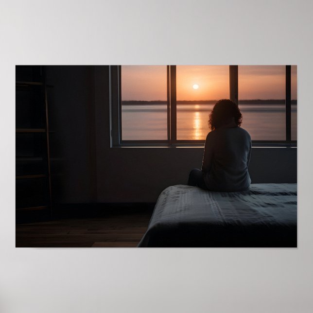 Poster Mulher na arte da depressão (Frente)