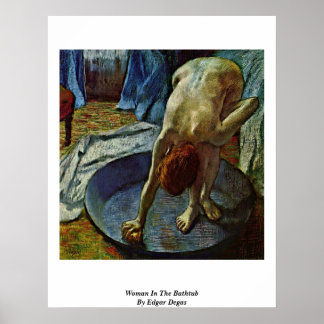Póster Mulher Na Banheira Por Edgar Degas