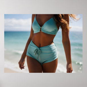 Poster Mulher na praia