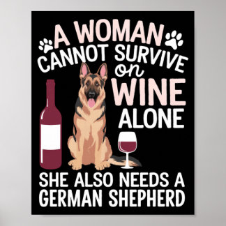 Poster Mulher não pode sobreviver só com vinho precisa de
