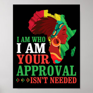 Poster Mulher Negra Africana Sou Quem Eu Sou A Sua Aprova