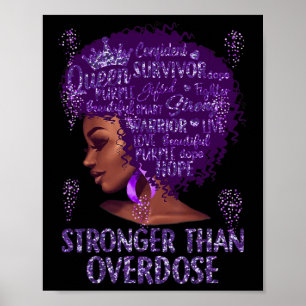 Poster Mulher Negra Afro-Africana Mais Forte Que Sobredos