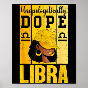 Poster Mulher Negra Libra Sem Desculpas Cap Zodíaco