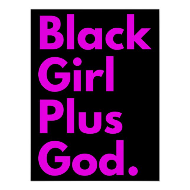 PÓSTER MULHER NEGRA MAIS DEUS (Frente)