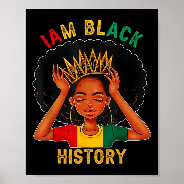 Poster Mulher Negra Negra História Mês Educada Negra (Frente)