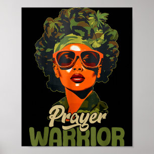 Poster Mulher Negra Orando Frases Cristãs Afro Dizeres Or