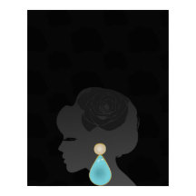 Mulher Negra Silhouette Dark Glamor