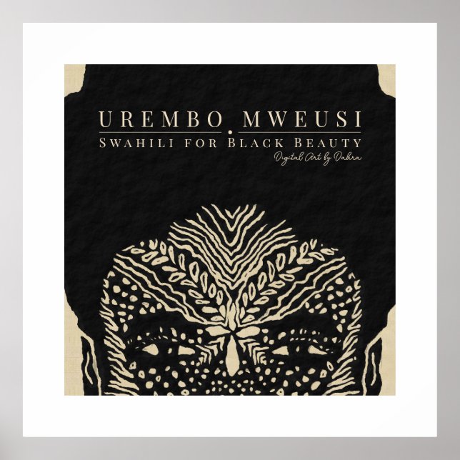 Poster Mulher Negra Tribal (Frente)