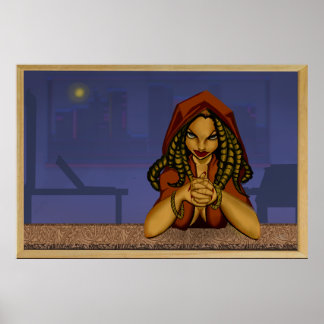 Poster Mulher no Bar