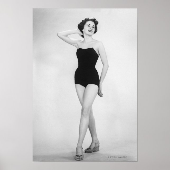 Póster Mulher no Corset Negro (Frente)