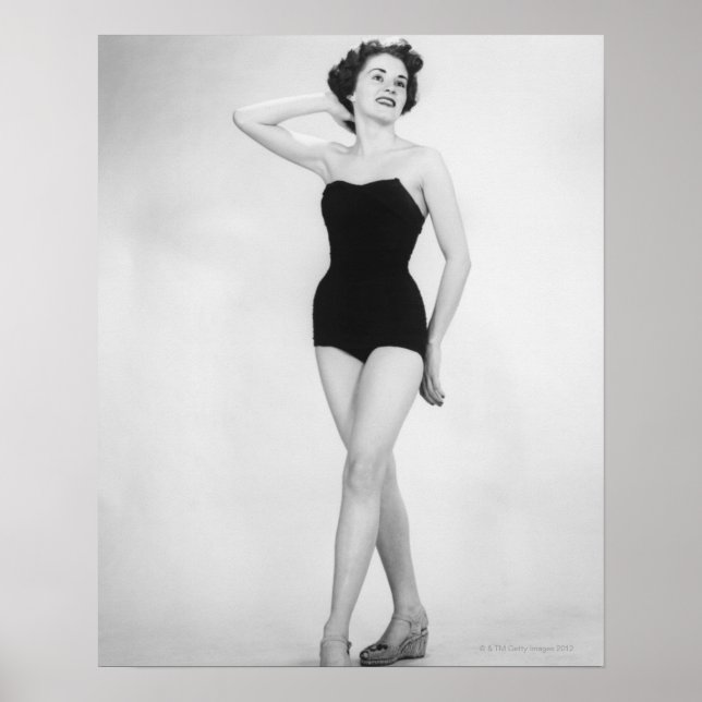 Póster Mulher no Corset Negro (Frente)