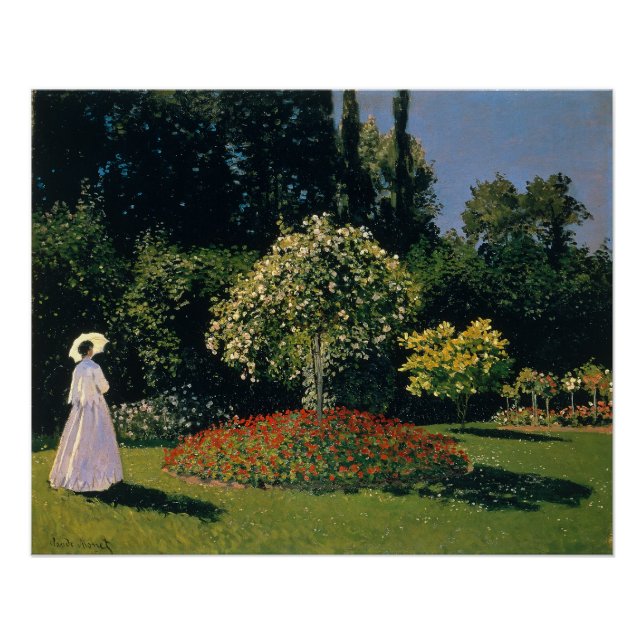 Póster Mulher no Jardim - Claude Monet (Frente)