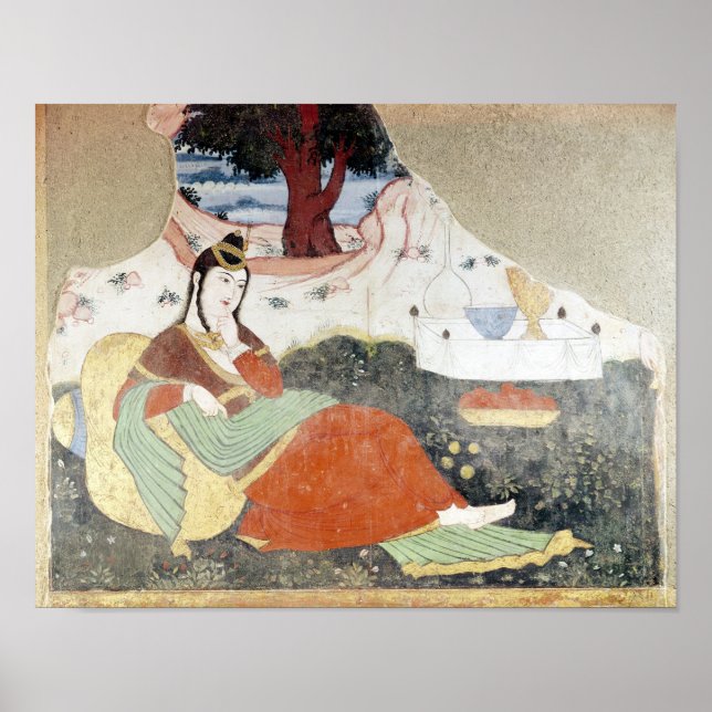 Póster Mulher no Jardim de Shah Abbas I (Frente)