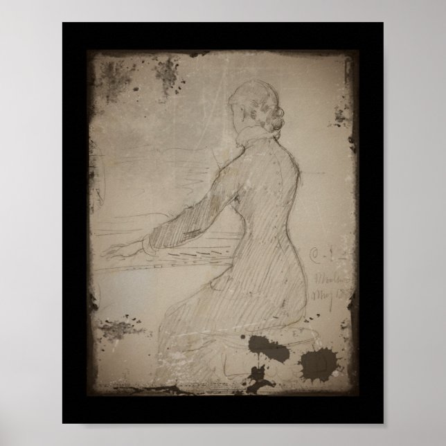 Poster Mulher no Piano (Dam Vid Piano) (Frente)