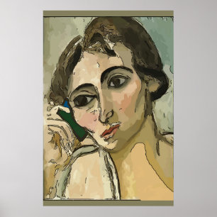 Poster Mulher no Telefone Celular