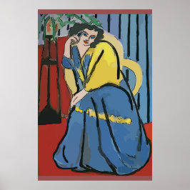 Póster Mulher no telefone celular Abstrato 5