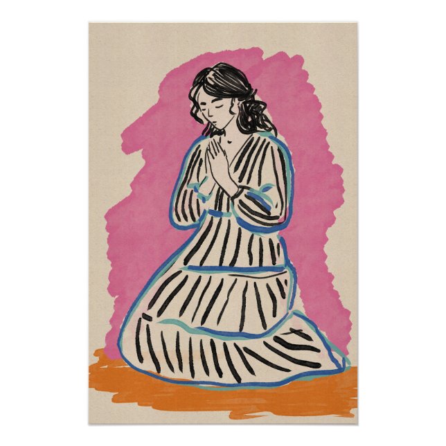 Póster Mulher Orando (Frente)