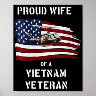 Poster Mulher Orgulhosa Esposa De Camisa V-n Veterana Do