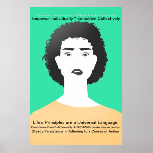 Poster Mulher, - Os Princípios da Vida - Perseverança