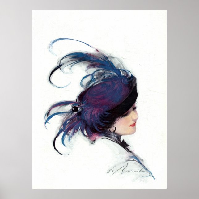 Poster Mulher-pássaro azul, William Barribal (Frente)