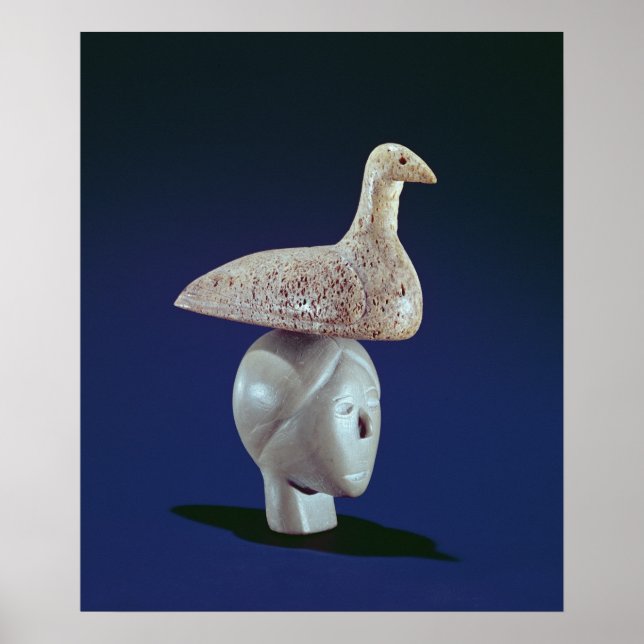 Póster Mulher pensando em um pássaro Leão, de Cape Dorset (Frente)