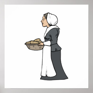 Poster Mulher peregrina com comida
