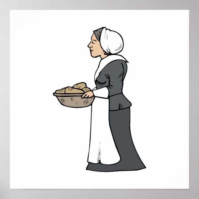 Poster Mulher peregrina com comida (Frente)
