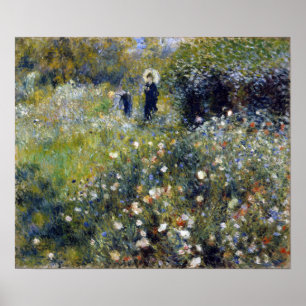 Poster Mulher Pierre-Auguste Renoir com Parasol