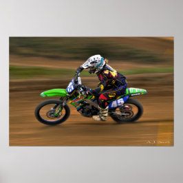 Póster Mulher Piloto de Motocross