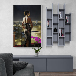 Poster Mulher porto-riquenha na pintura do Deck do Miami