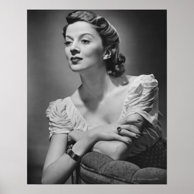 Póster Mulher Posicionando no Studio (Frente)