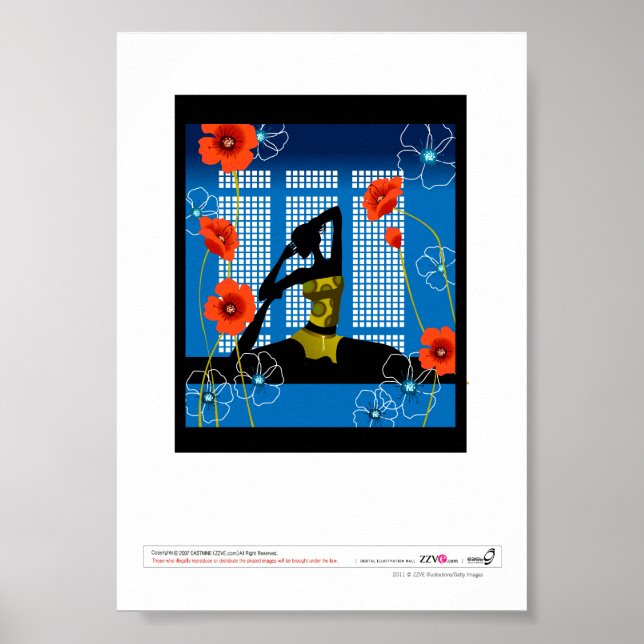 Póster Mulher praticando yoga (Frente)