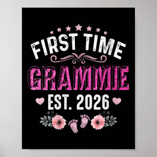 Poster Mulher Primeira Vez Que Grammie Est. 2026 Funny Fl
