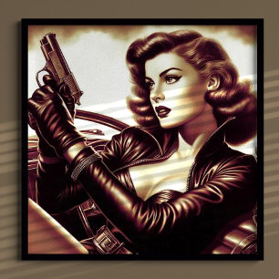 Poster Mulher-Pulga-Retro