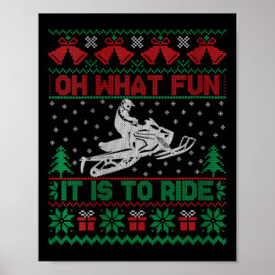 Poster Mulher Que Divertido É Viajar Snowmobile Ugly C