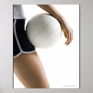 Póster mulher que joga o voleibol