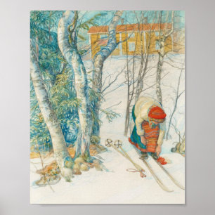 Póster Mulher que pôr sobre esquis - Skidloperskan