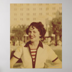 Póster Mulher que senta-se fora