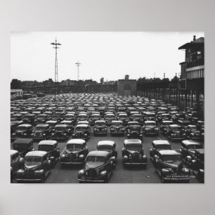 Póster Mulher que senta-se pela lareira B&W