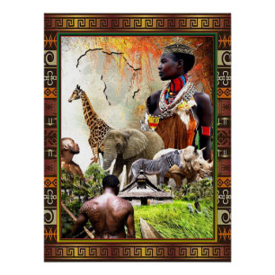 Póster Mulher Rei • Poster Afrocentrado