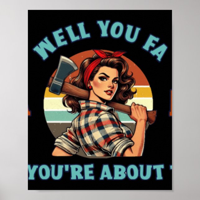 Poster Mulher Retro Lumberjack 2 Fafo 2025 (Frente)