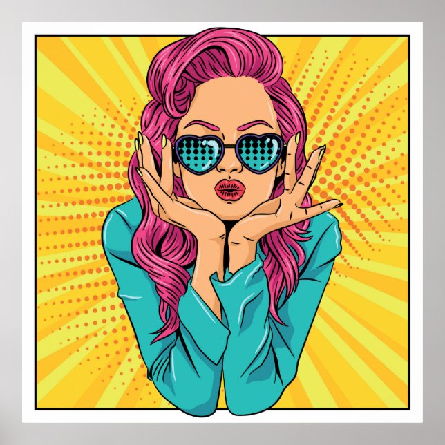 Poster Mulher retrora (Frente)