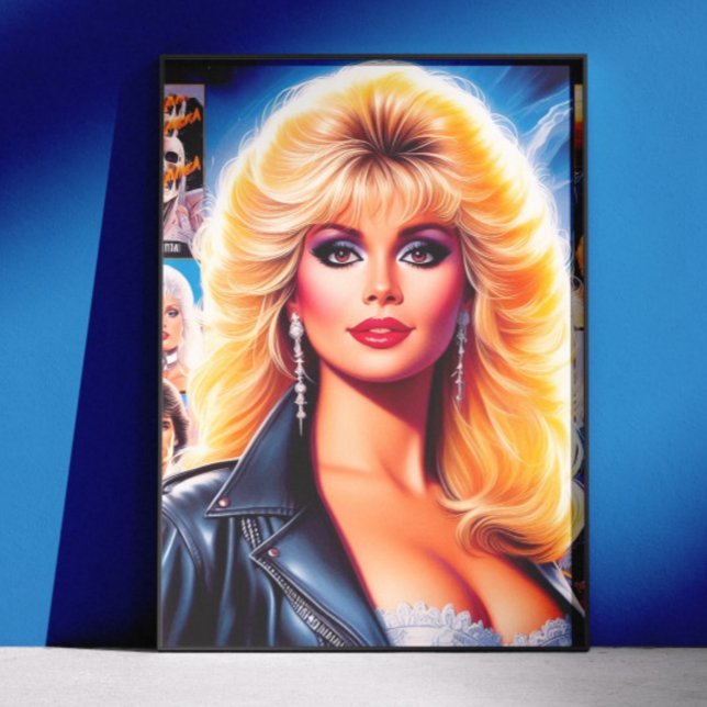 Poster Mulher Retrowave dos Anos 80 (Criador carregado)