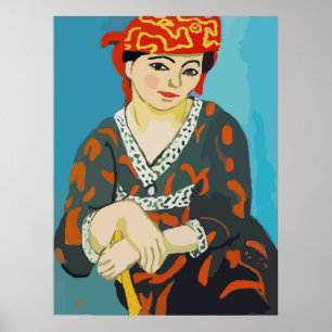 Póster Mulher Sentada do Estilo Fauvist