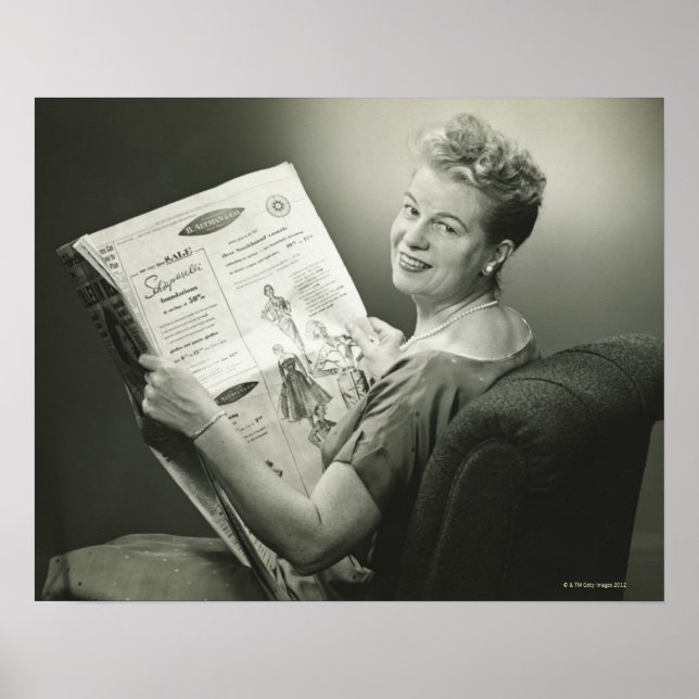 Póster Mulher Sentada em Presidente (Frente)