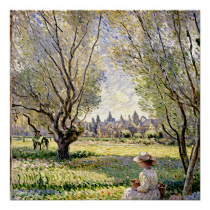 Póster Mulher sentada sob os Willows
